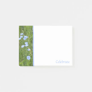 Bloco De Notas Blocos de Notas Adhesivos Blue Wildflowers