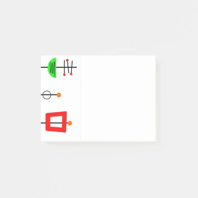 Bloco De Notas Blocos de Notas Adhesivos Móveis de Estilo Moderno (Frente)