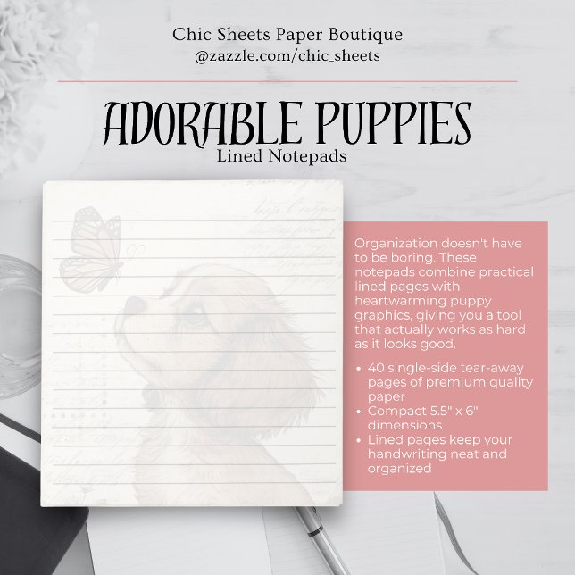 Bloco De Notas Blocos de Notas Adoráveis de Cachorrinhos (Criador carregado)