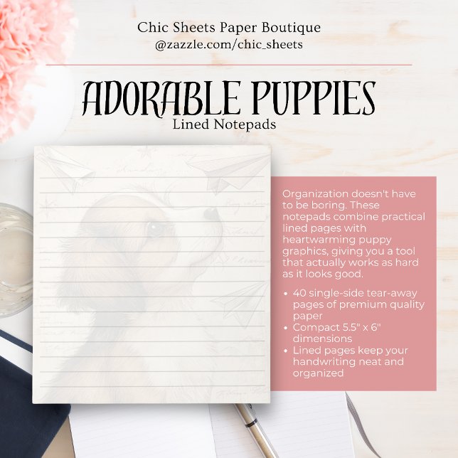 Bloco De Notas Blocos de Notas Adoráveis de Cachorrinhos (Criador carregado)