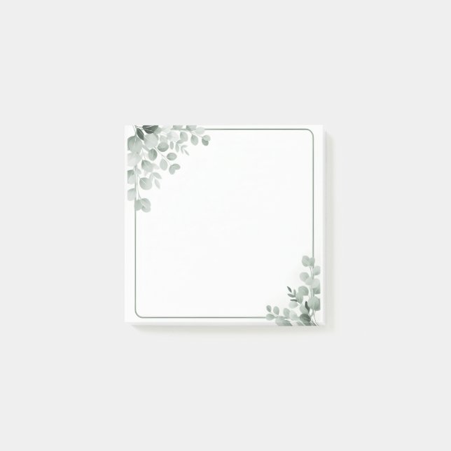 Bloco De Notas Blocos de Notas Botânicos Imprimíveis | Floral Ele (Frente)