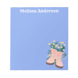 Bloco De Notas Blocos de Notas Botas, Flores