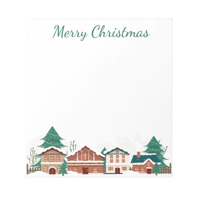 Bloco De Notas Blocos de Notas Casas de Cidade de Natal de Invern (Frente)