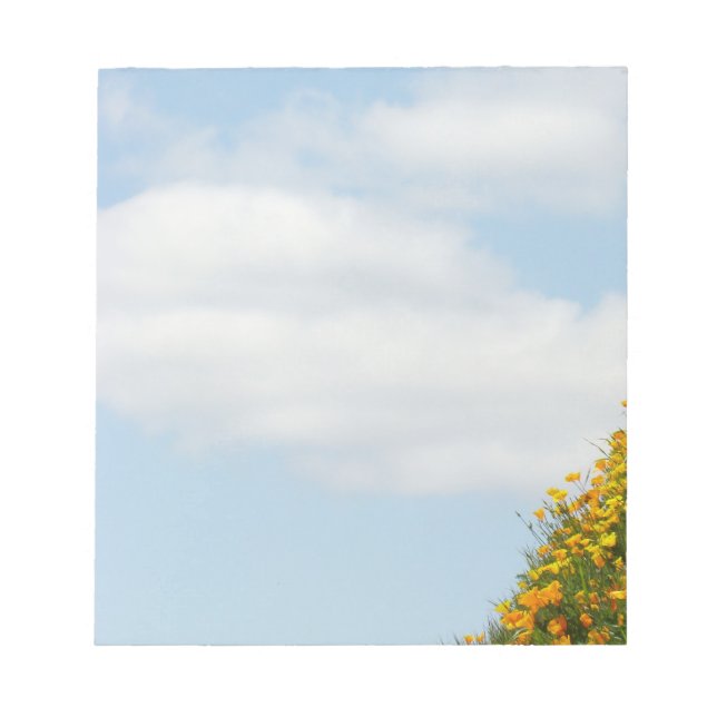 Bloco De Notas Blocos de notas Céu Azul Nuvens Brancas únicos de  (Frente)
