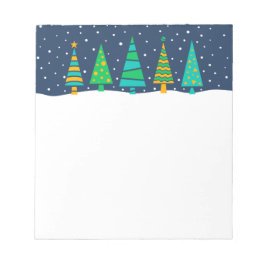 Bloco De Notas Blocos de Notas de Árvores de Abeto Nevadas