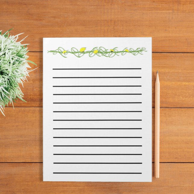 Bloco De Notas Blocos de Notas de Linhas Escuras Dandelions (Criador carregado)