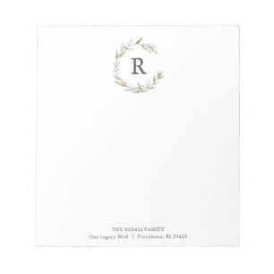 Bloco De Notas Blocos de Notas de Natal Monogramados