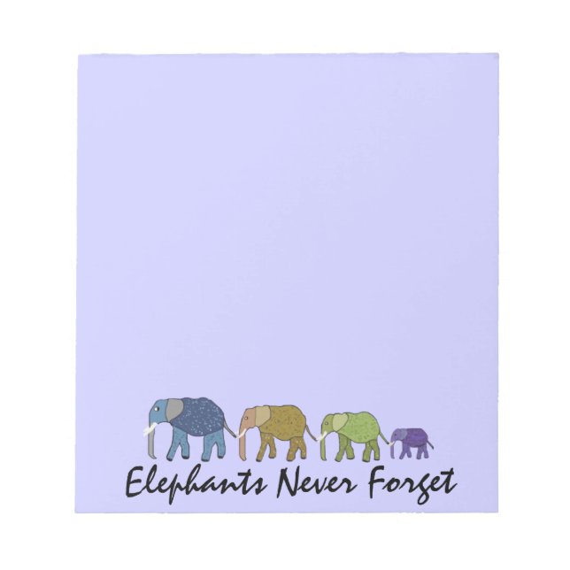 Bloco De Notas Blocos de Notas Elefantes Nunca Esquecem (Frente)