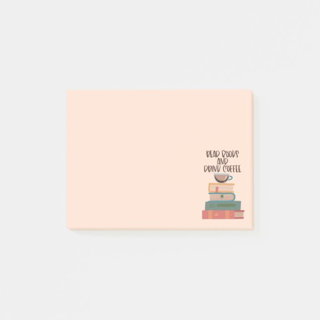 Bloco De Notas Blocos de Notas Leia Livros e Beba Café (Frente)