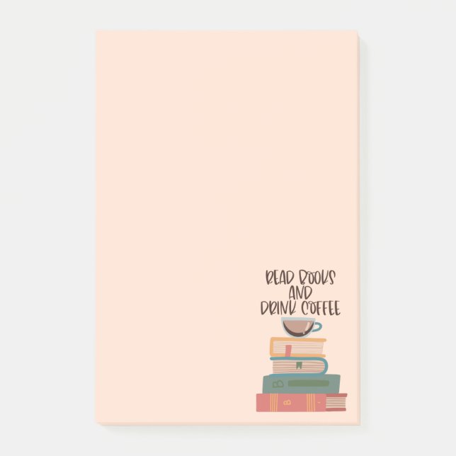 Bloco De Notas Blocos de Notas Leia Livros e Beba Café (Frente)