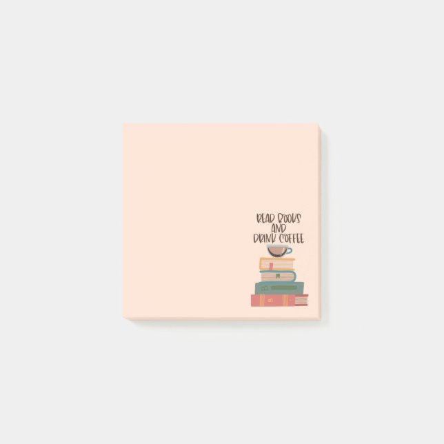 Bloco De Notas Blocos de Notas Leia Livros e Beba Café (Frente)