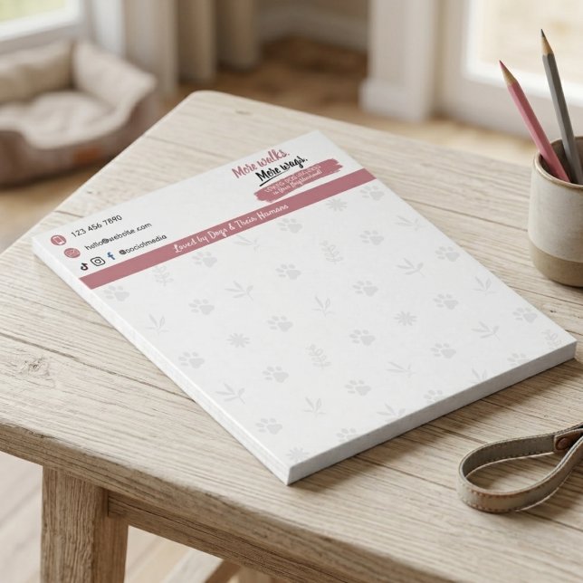 Bloco De Notas Blocos de Notas para Pequenos Negócios de Pet Sitt (Dog Walking Small Business Notepads)
