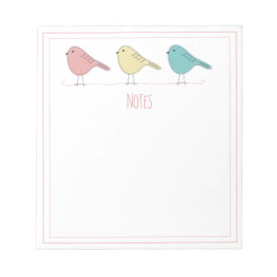 Bloco De Notas Blocos de Notas Pássaros em um Fio