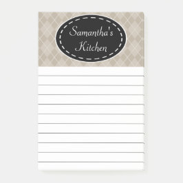 Bloco De Notas Blocos de Notas Personalizados Bege para Cozinha