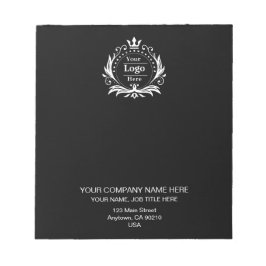 Bloco De Notas Blocos de Notas Personalizados Black Modern Busine