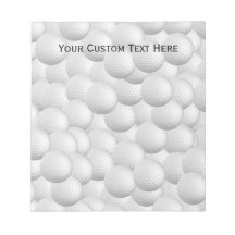 Blocos de notas personalizados Bolas de Golfe