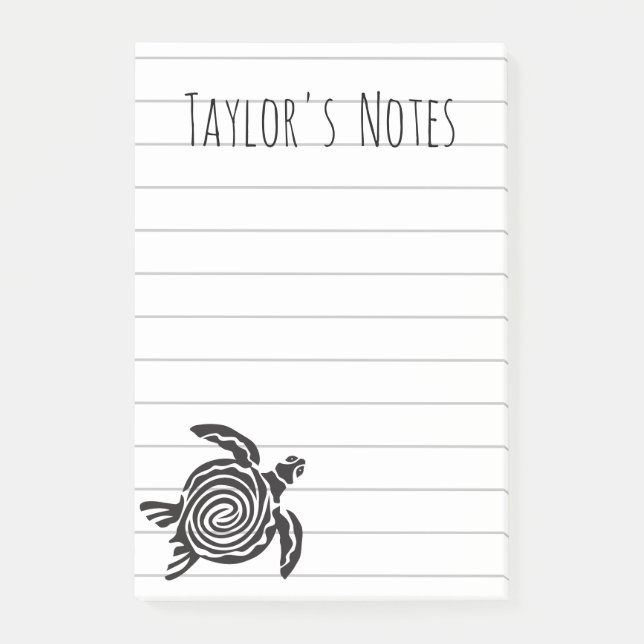 Bloco De Notas Blocos de Notas Personalizados com Nome de Tartaru (Frente)