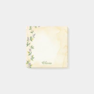 Bloco De Notas Blocos de Notas Personalizados Cream Botanical Vin