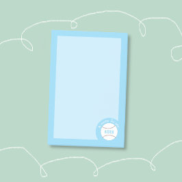 Bloco De Notas Blocos de Notas Personalizados de Beisebol Azul pa
