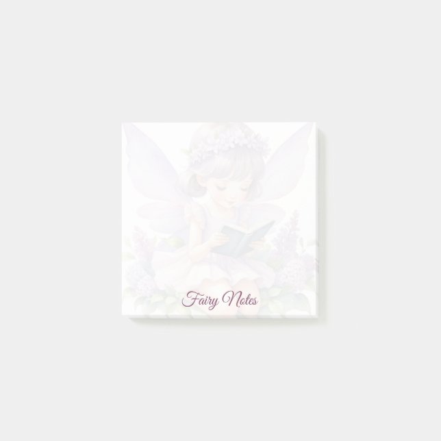 Bloco De Notas Blocos de Notas Personalizados Fada Pastel (Frente)