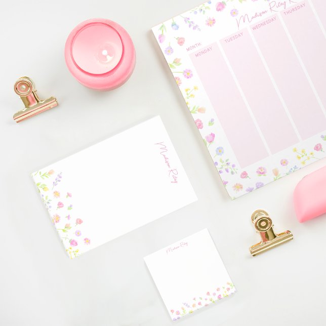Bloco De Notas Blocos de Notas Personalizados Flor de Campo Paste (Criador carregado)