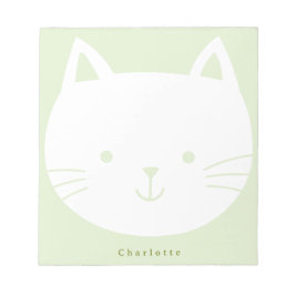 Bloco De Notas Blocos de notas personalizados Kids Lime Kitty