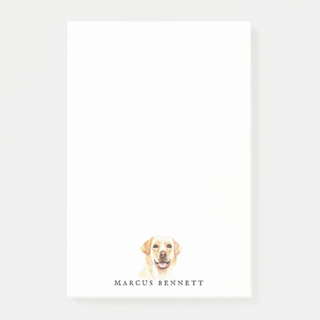 Bloco De Notas Blocos de Notas Personalizados | Labrador Retrieve (Frente)