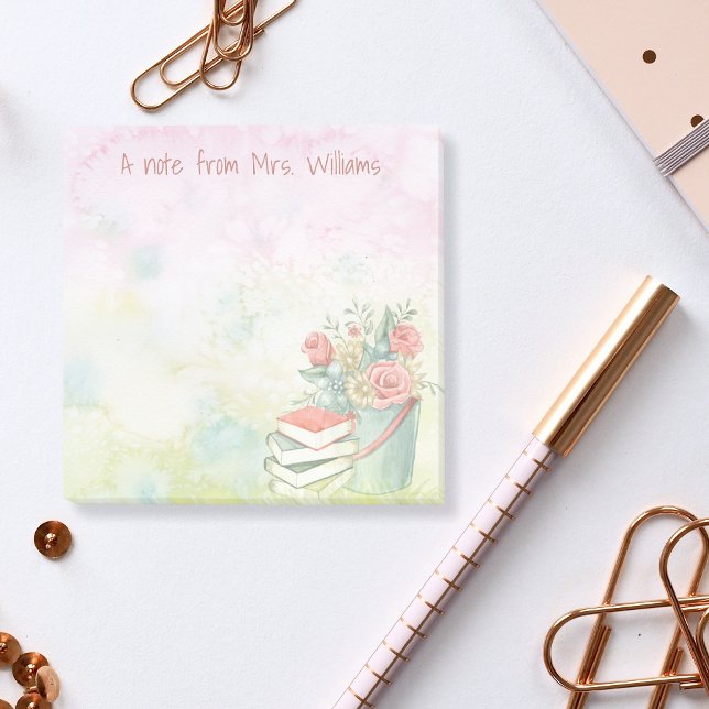 Bloco De Notas Blocos de Notas Personalizados para Professores co (Post it notes for teachers.)