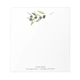 Bloco De Notas Blocos de Notas Personalizados Ramo de Oliveira Aq