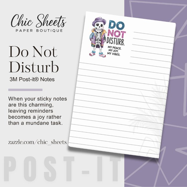 Bloco De Notas Blocos de Notas Post-it® 3M com desenho de Esquele (Criador carregado)