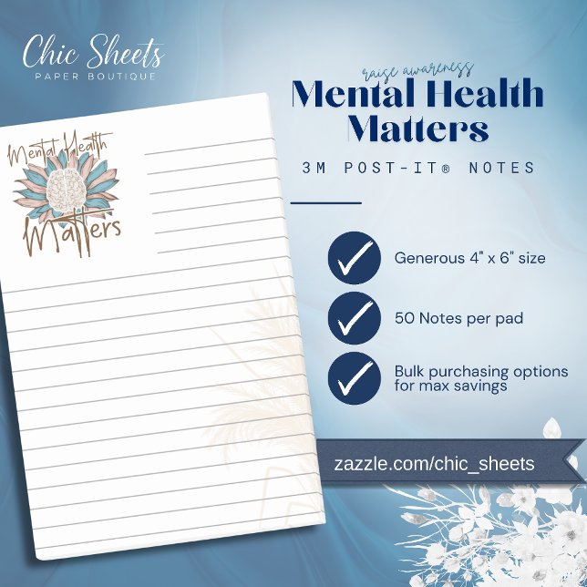Bloco De Notas Blocos de Notas Post-it® 3M Linha Boho Mental Heal (Criador carregado)