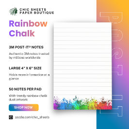 Bloco De Notas Blocos de Notas Post-it® 3M Pó de Giz Arco-íris