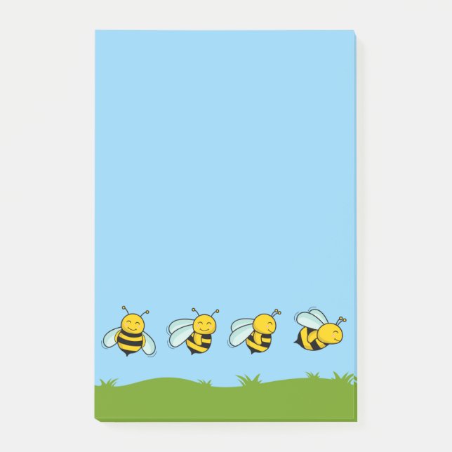 Bloco De Notas Blocos de Notas Post-It Abelhas Felizes (Frente)