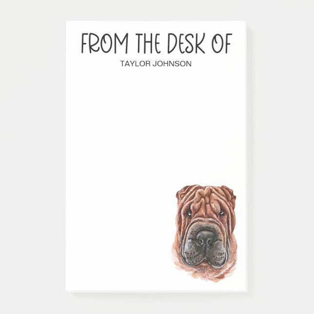 Bloco De Notas Blocos de Notas Post-it Amante Shar Pei (Frente)