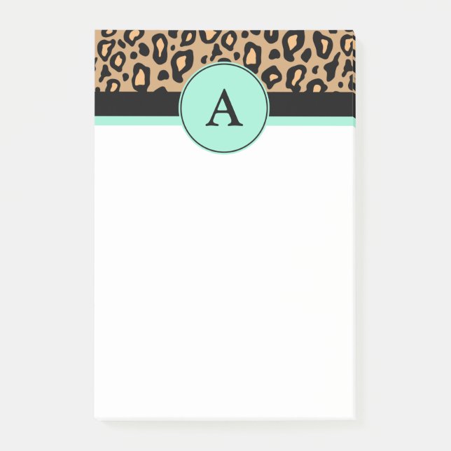 Bloco De Notas Blocos de Notas Post It com Monograma e Estampa de (Frente)