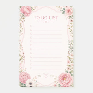 Bloco De Notas Blocos de Notas Post-it Lista de Tarefas Rosa Flor