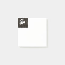 Blocos de Notas Post-it Monogramados com Inicial S