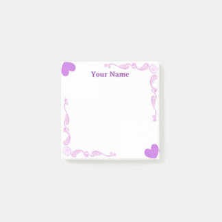 Bloco De Notas Blocos de Notas Post-it Personalizados com Coração