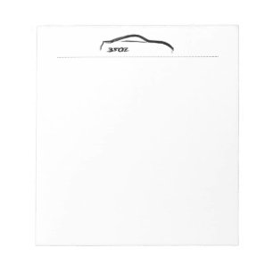 Bloco De Notas blocos de notas silhueta preta 350Z