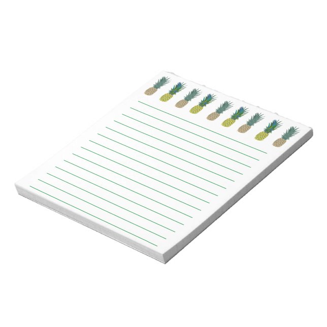 Bloco De Notas Blocos de notas temáticos de abacaxi (Invertido)