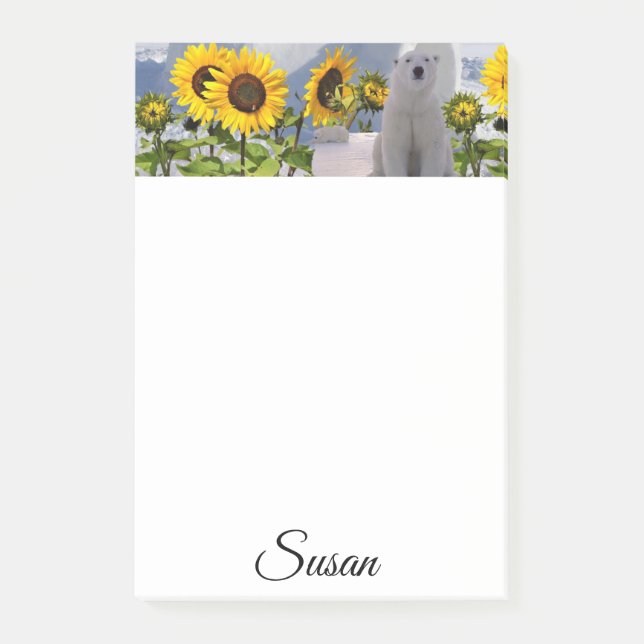 Bloco De Notas Blocos de Notas Urso Polar (Frente)