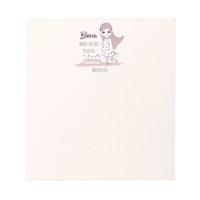 Bloco De Notas "Blogue Onde Você Está Plantado", Inspiração Dizen (Frente)