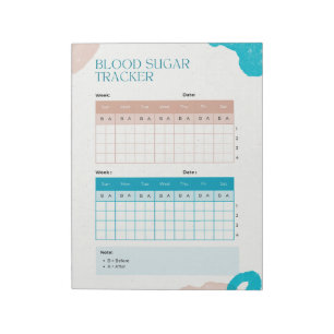 Bloco De Notas Blogueiro de Açúcar Semanal