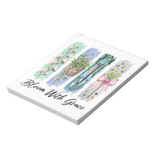 Bloco De Notas Bloom com a Arte Floral Grace Garden