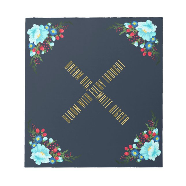 Bloco De Notas Bloom com Todas as Notas de Pensamento (Frente)