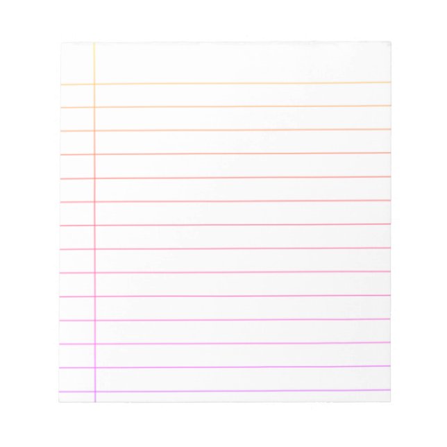 BLOCO DE NOTAS BLOQUEIO DE PAPEL DO NOTEBOOK PERSONALIZADO, LINHA (Frente)