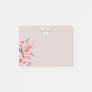 Bloco De Notas Blossom Tan Monograma de Cereja