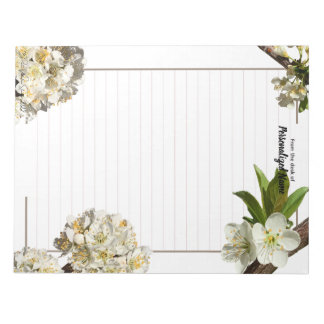 Bloco De Notas Blossomas de ameixa