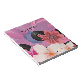 Bloco De Notas Blossomas e Vinil