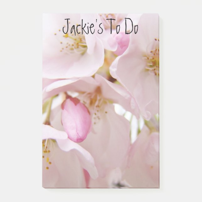 Bloco De Notas Blossoms presentes notas adesivas personalizadas T (Frente)